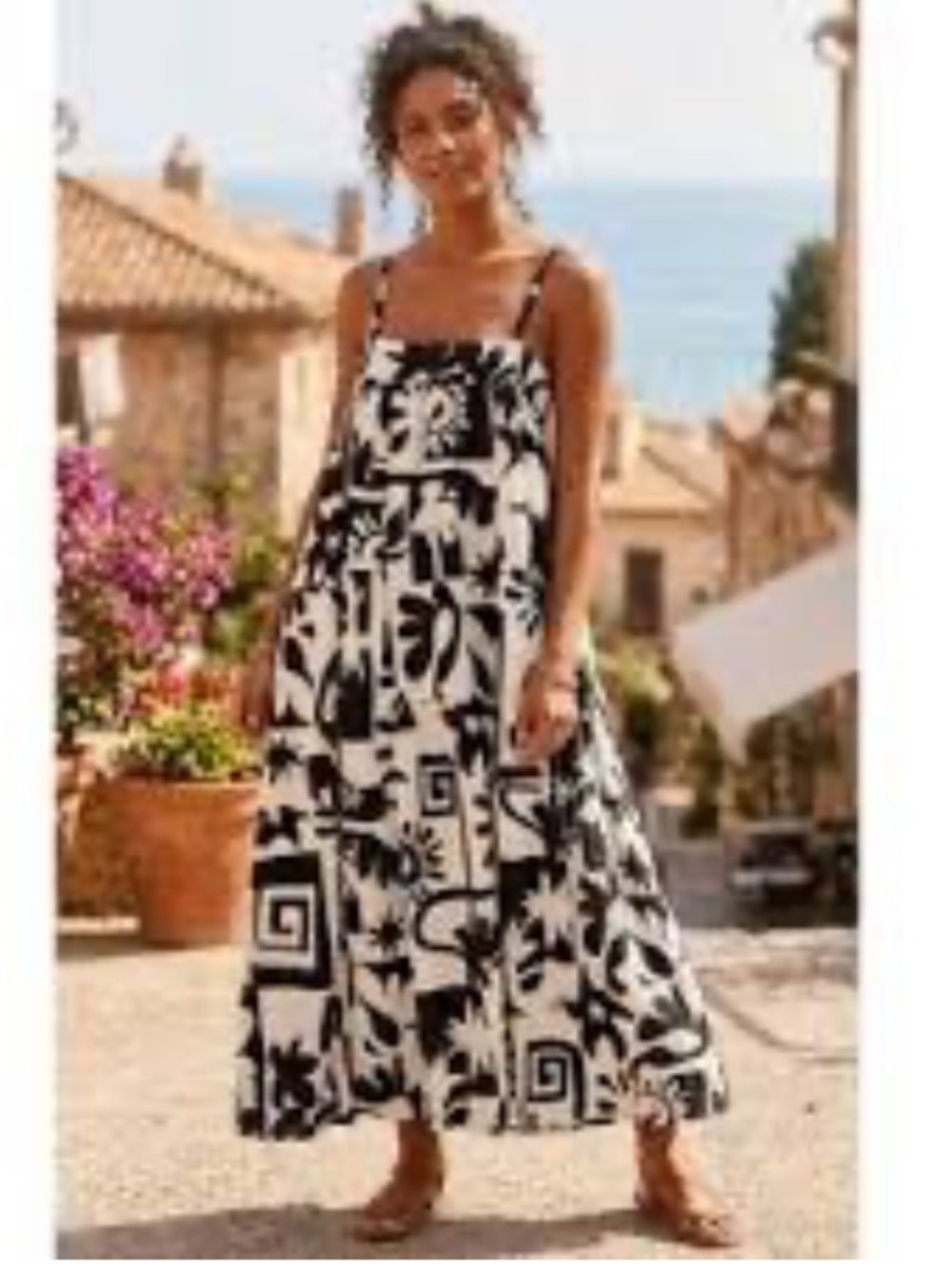Anthropologie x Abel the Label celestial Flowy Maxi Dress Black Size large